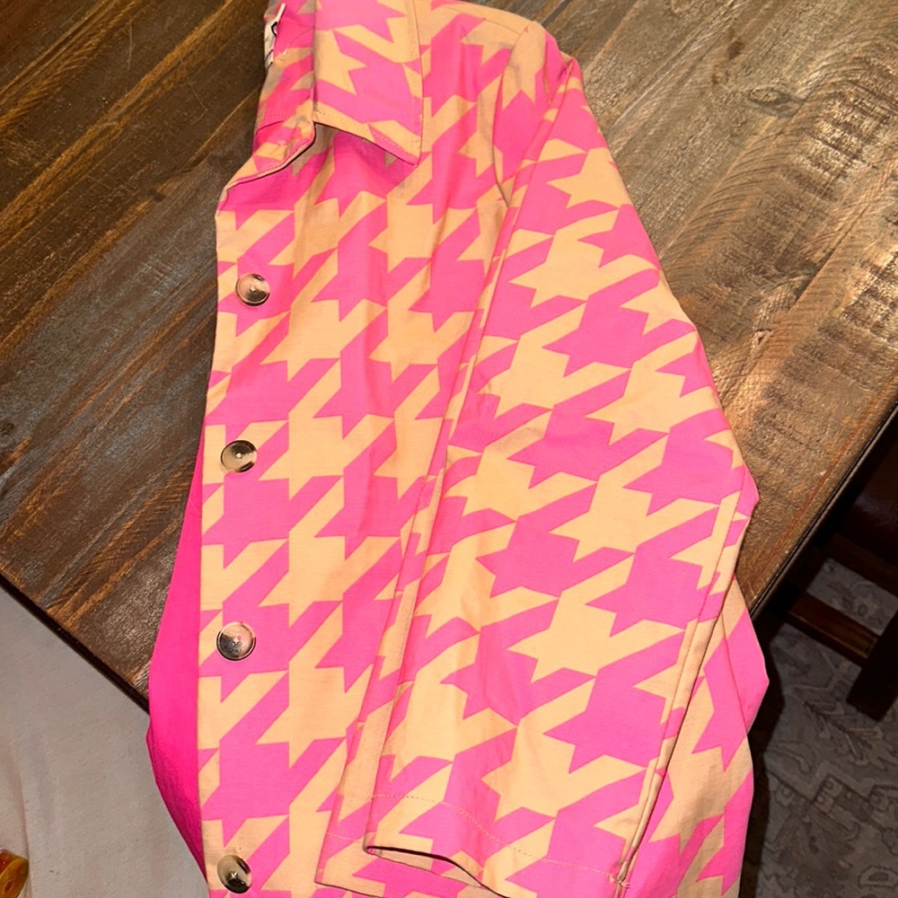 Isaac Mizrahi Houndstooth Rain Coat